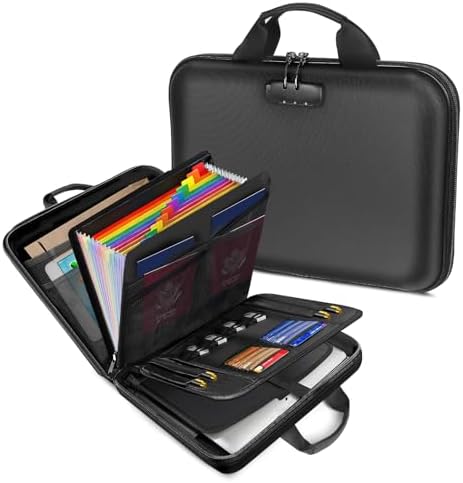 Fireproof Document Organizer with Lock for Important Documents, File by Unknown