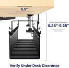 VIVO Black Clamp-on 31 in Fabric Cable Management Tray, DESK-AC31F-C - Image 6