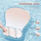 Ospelelf Mouse Pad with Wrist Rest Set Gel Ergonomic Keyboard Wrist Support Anti-Slip Rubber Bottom Office Women Desk Accessories for Computer, Laptop and Gaming, Pink - Image 3