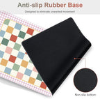 Vintage Macaron Checker Mouse Pad Set, 4 in1 Ergonomics Keyboard Desk Mat with Memory Foam Wrist Rest, Extended Game Mousepad, Large Gaming Non-Slip Desk Pad Matt Easy Typing Pain Relief - Image 7