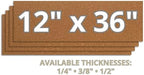 Manton Cork 12" x 36" x 3/4" Thick Cork Sheets (2-Pack) with Adhesive Strips, 100% Natural and Sustainable Cork Bulletin Boards. Perfect for Home, School, and Office - Image 2