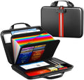 Fireproof Document Organizer with Lock, Semi-Rigid EVA Shell File Box with 13-Pocket Accordion Folder, Water-Resistant Storage for Important Documents, Passports & Certificates by Unknown