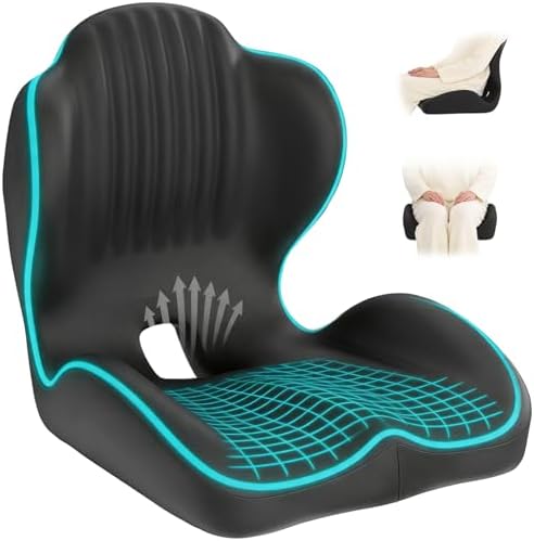 Ergonomic Seat Cushion, Office Chair Seat Cushions with L-Shaped Design, Memory Foam Seat Cushion for Home Car Chair Wheelchair by willbuy