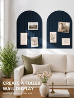 Large Arched Felt Bulletin Board 35.4''×23.6'', Carbon Blue - Image 4
