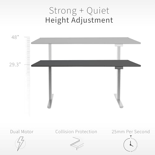 VIVO Black 60 x 30 in Standing Desk, DESK-KIT-E2G-P3B - Image 6