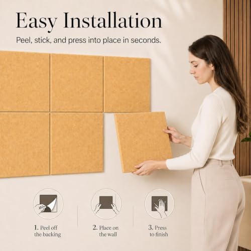 Felt Bulletin Board Tiles, Cork Board Alternative, 48 x 36 in - Image 4