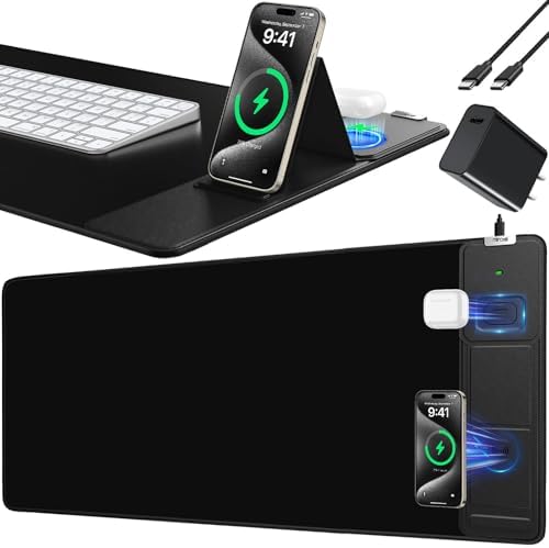 Mouse Pad, Office Desk Mat, Large Gaming Mousepad with Superior Micro-Weave Cloth, XXL Desk Pad with Stitched Edges, Non-Slip Writing Pad for Gamer, Laptop, Work & Home by miroddi