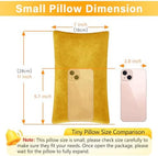 1 MIDDLE ONE 2 Pack Small Pillow, Memory Foam Mini Pillow 11 X 7 Inches for Travel, Sleeping, Nap and Neck, Knee, Lumbar Support, Tiny Cushion for Pet, Dogs (Golden Yellow) - Image 2