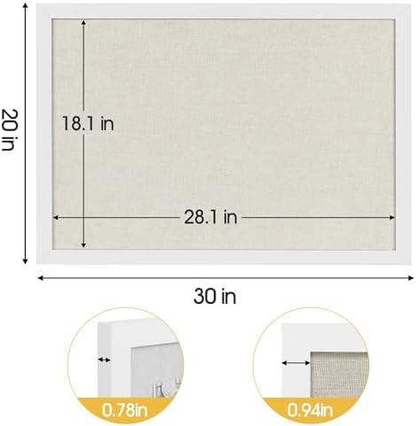 AKTOP White Cork Bulletin Board with Linen 20" X 30", 2 Pack - Image 7