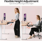 Klearlook Upgraded Ergonomic Keyboard Tray Under Desk, Adjustable Sliding Keyboard Platform Holder, Keyboard Stand with Wrist Rest & Storage Drawer for Home, Office and Gaming, 24.4"x10" - Image 3