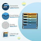 SUPEASY 5-Tier Hanging Wall File Organizer with Hooks, 2 Pack - Image 4