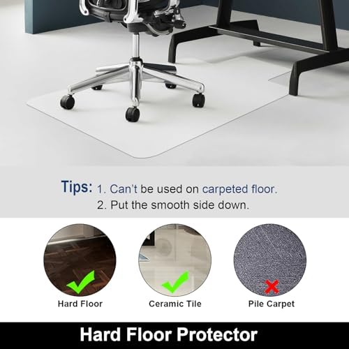 AiBOB Office Chair Mat for Hardwood Floor, 36" x 48" Clear Floor Protector - Image 5