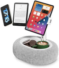 Viozon Tablet Pillow Stand,Kindle Pillow Stand, Compatible with 4-11" Tablet/Phone with Small Bowl, Kindle Holder Accessories,Idea for Reading and Video Watching On Bed,Gray by viozon