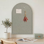 MotiMind Arched Felt Bulletin Board 35" x 24" Felt Wall Panels Large Arch Pin Cork Board No Drill Frameless Wall Tiles with 20 Gold Pins for Back to School Office Photo Display Home Decor(Sage Green) by MotiMind