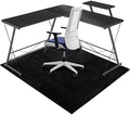 Chair Mat for Hard Floor, 63"x51" Large Desk Rug for Hard Surface, Protector Floor Mat for Home Office (Black) by QQpony