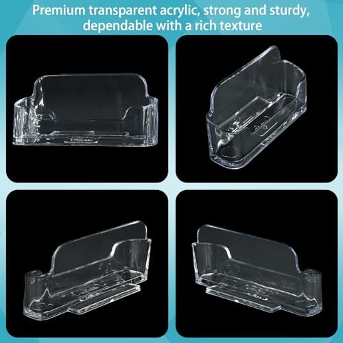 65 Pcs Business Card Holder Transparent Acrylic Postcard Display Holder Desktop Style Card Stand for Home Office Desk Table - Image 5