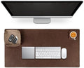 Premium Buffalo Leather Desk Mat Set – Large Office Desk Pad with Organizer Tray & Coasters, Non-Slip Workspace Protector, Elegant Desk Accessories for Home Office & Professionals by KomalC