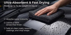 Premium Edgeless Microfiber Cleaning Cloths - 550GSM Short Pile, Lint-Free Coral Fleece 80/20 Blend, Scratch-Free Rags for Auto Detailing - 16x16 in, 6 Pack - Image 3