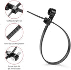 1000 PCS 14 inch Black Zip Ties with Screw Hole 70lbs Mountable head Cable Ties Straps Multipurpose Heavy Duty Nylon Cable Zip Ties with Screw Mounting Hole - Image 4