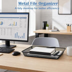 BTSKY 3 Pack Metal File Tray, Desk Organizer for Office Documents & Papers - Image 6