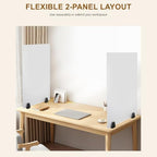 2-Pack Desktop Privacy Panel, 30" W x 18" H Acrylic Desk Divider, Frosted Office Partitions, Clamp-on Protective Desk Shield Board for Offices Schools - Image 6