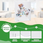 PATIKIL Desk Dividers 24" x 24", 1 Pack Desk Privacy Panel Freestanding Noise Reducing Partition Acoustic Panel with 4Pcs Support Feet for Testing Office Home Library, Pure White Style B - Image 3