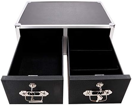 Vaultz Locking 5 x 8 Index Card Cabinet, Double Drawer, Black (VZ01397) - Image 6