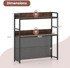 LDAILE 2-Tier Desk Hutch with Pegboard Desktop Organizer - Image 3