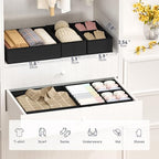 DIMJ Drawer Organizer Clothes - 28 Pack Baby Dresser Organizer for Nursery Closet Organization, Fabric Drawer Organizer Bins for Underwears Socks Bras, Foldable Storage Dividers for Bedroom - Image 3