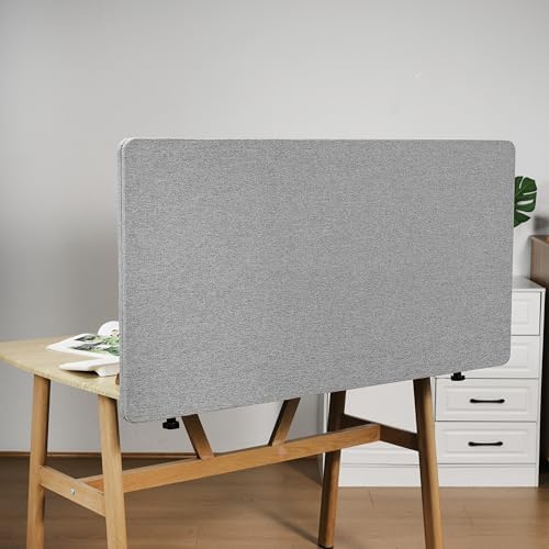 Desk Privacy Panel 24" x 48" Table Privacy Panel Acoustic Partition Noise Visual Isolate Table Divider Panel with Clamp for Student Study Reception Area Office Library(24" x 48") - Image 4