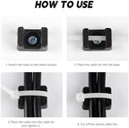 20Pcs Magnetic Zip Tie Base 100 Nylon Cable Ties 22mm Office Cable Organizer - Image 5
