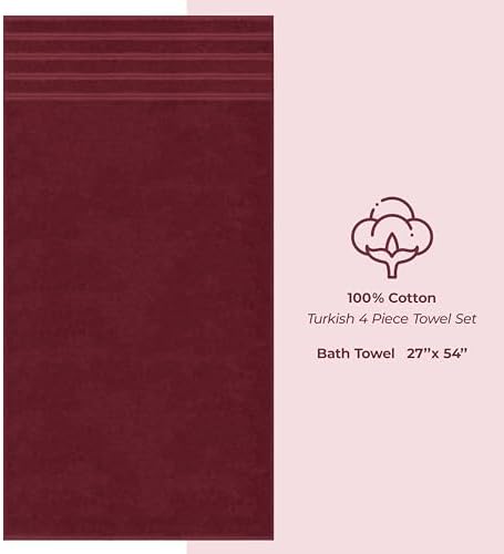 American Soft Linen 100% Cotton Luxury Turkish Towels, 4 PC Bath Towel Set - Image 4