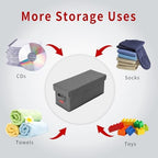 NUSWOR Stackable CD Organizer Box with Lid | 4 Pack | Grey - Image 6