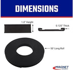 Master Magnetics Flexible Magnet Data Card Holder - 0.125" Thick, 1" Height, 50' Length, 1 Roll, ZGNRE20BX+B19 - Image 3