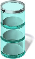OfficeGoods 3-Tier Stackable Acrylic Holder, Green with Silver Metal Base by OfficeGoods