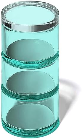 OfficeGoods 3-Tier Stackable Acrylic Holder, Green with Silver Metal Base by OfficeGoods