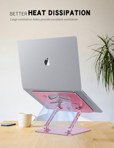 Z-Shaped Laptop Stand for Desk Fits 10"-16" Notebook, Puce Pink - Image 5