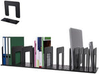 Adjustable Vertical File Sorter Sturdy Plastic Expandable Upright File Holder, Desktop Binder Organizer, School Office File Organizer Bookshelf Divider, Assemble Easily Endlessly, Black by LuluEasy