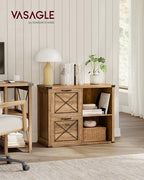 VASAGLE Lateral File Cabinet, Filing Cabinet with 2 Drawers, Printer Stand - Image 2
