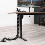 VIVO Standing Desk Vertebrae Magnetic Cable Management Kit, Adjustable Quad Entry Flexible Spine Wire Organizer Cord Snake for Home Office, Black, DESK-AC01M - Image 2