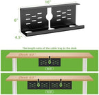 KEEGH 16 in Under Desk Cable Management Tray, Metal Cord Organizer, 2 Pack - Image 5