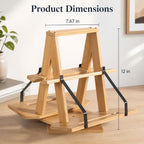 MACTANO Two-Sided Rotating Book Stand, 360° Bamboo Desktop Holder 9 lb - Image 7