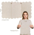 Scalloped Bulletin Board 35x18 inches, Decorative Felt Pin Board for Wall - Image 4