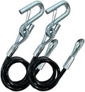 Tie Down – 7,000 lb Hitch Safety Cable – Black Vinyl Coated – Replaces Trailer Chains & Tow Straps – Coiled Cable w/Wire Latch – Made in USA by TieDown