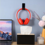 Weewooday 32 Headphone Hanger Wall Mount Stand with Adhesive Hook, Black - Image 5