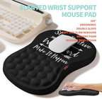 2-in-1 Ergonomic Set, Wave Rise Keyboard Wrist Rest and Massage Bulge Slope Mouse Pad Wrist Support, Cushion Memory Foam Integrated to Relieve Wrist Pain, Stay Positive - Image 3