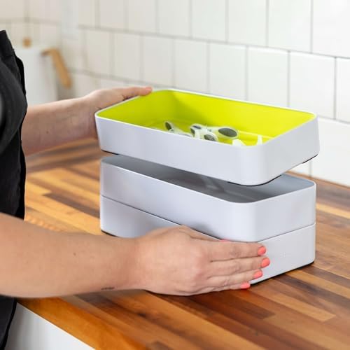 Three by Three Seattle Metal Drawer Organizer Tray Set, 5-Pc, 1" (Gray Mix) - Image 3