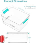 Vtopmart 6 Pack 12 Qt Clear Craft Storage Bins with Lids and Latches - Image 2
