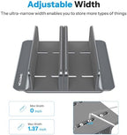 OMOTON 3-Slot Multiple Vertical Laptop Stand, Fits All MacBook, Grey - Image 2