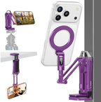 OMOTON TP02-Pro 5 in 1 Magnetic Phone Holder for Vlogging Essentials Purple by OMOTON